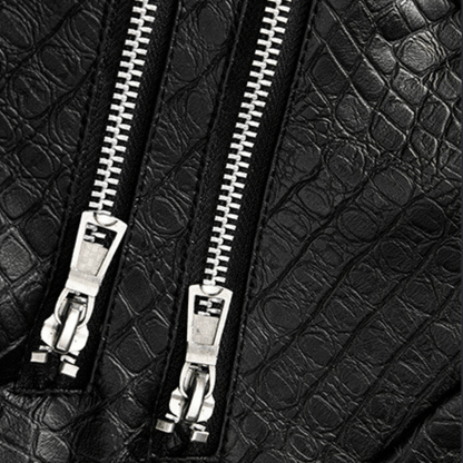 Caiman Hooded Moto Jacket - Timeless Crafted