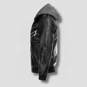 Caiman Hooded Moto Jacket - Timeless Crafted