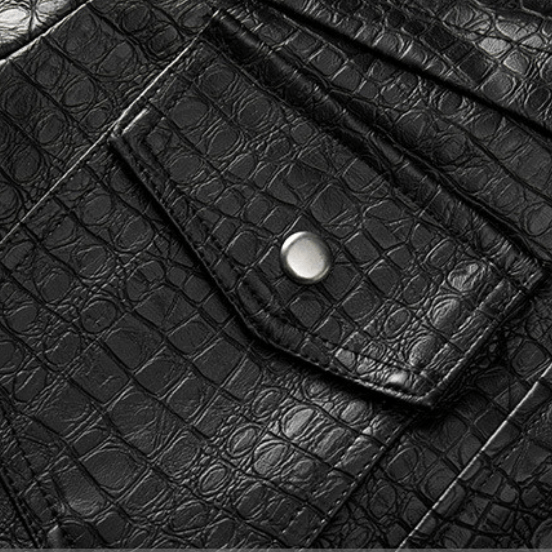 Caiman Hooded Moto Jacket - Timeless Crafted