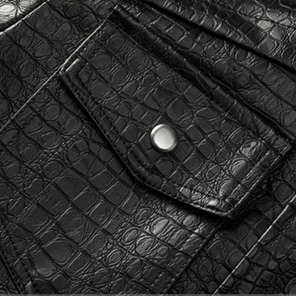 Caiman Hooded Moto Jacket - Timeless Crafted