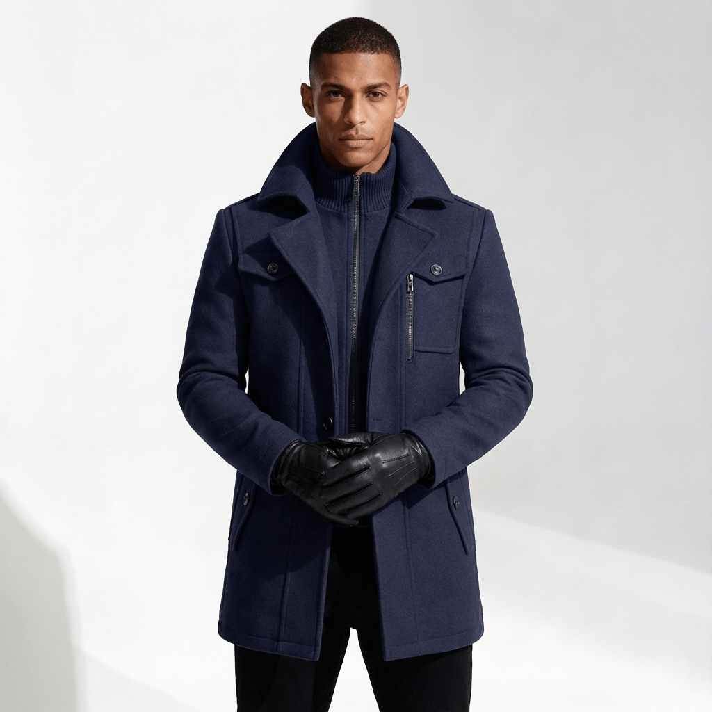 Cavalier Wool Peacoat - Timeless Crafted
