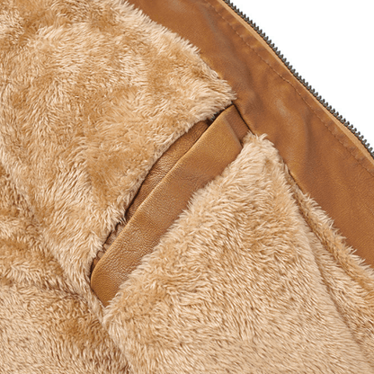 Falcon Fleeced Hooded Moto Jacket - Timeless Crafted