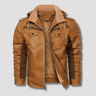 Falcon Fleeced Hooded Leather Jacket