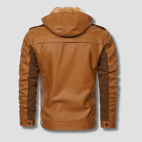 Falcon Fleeced Hooded Moto Jacket - Timeless Crafted