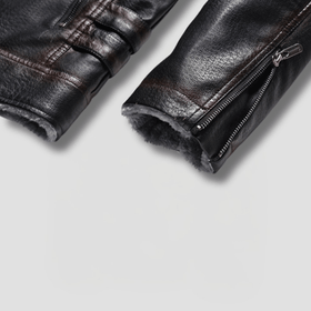 Forge Fleeced Café Racer Moto Jacket - Timeless Crafted