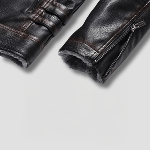 Forge Fleeced Café Racer Moto Jacket - Timeless Crafted