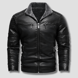 Forge Fleeced Café Racer Moto Jacket - Timeless Crafted