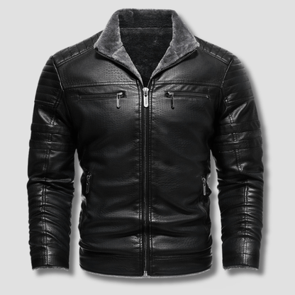 Forge Fleeced Café Racer Moto Jacket - Timeless Crafted