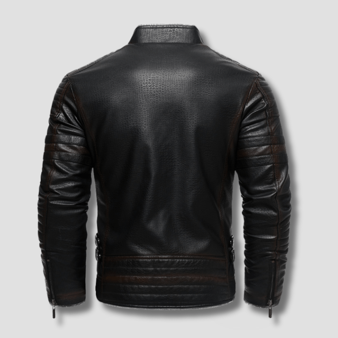 Forge Fleeced Café Racer Moto Jacket - Timeless Crafted