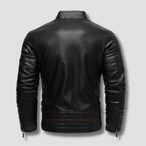 Forge Fleeced Café Racer Moto Jacket - Timeless Crafted