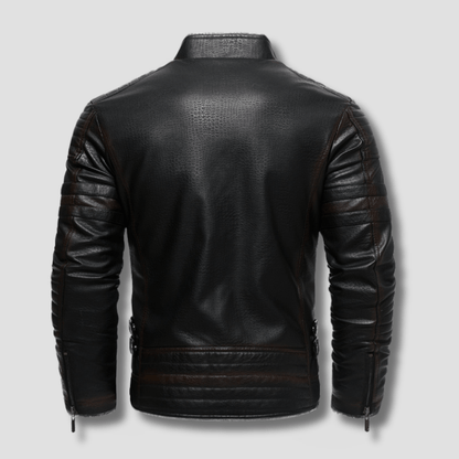 Forge Fleeced Café Racer Moto Jacket - Timeless Crafted