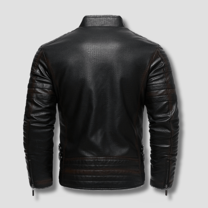 Forge Fleeced Café Racer Moto Jacket - Timeless Crafted