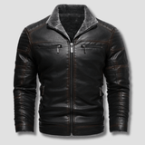 Forge Fleeced Café Racer Moto Jacket - Timeless Crafted