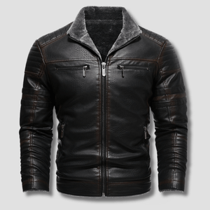 Forge Fleeced Café Racer Moto Jacket - Timeless Crafted