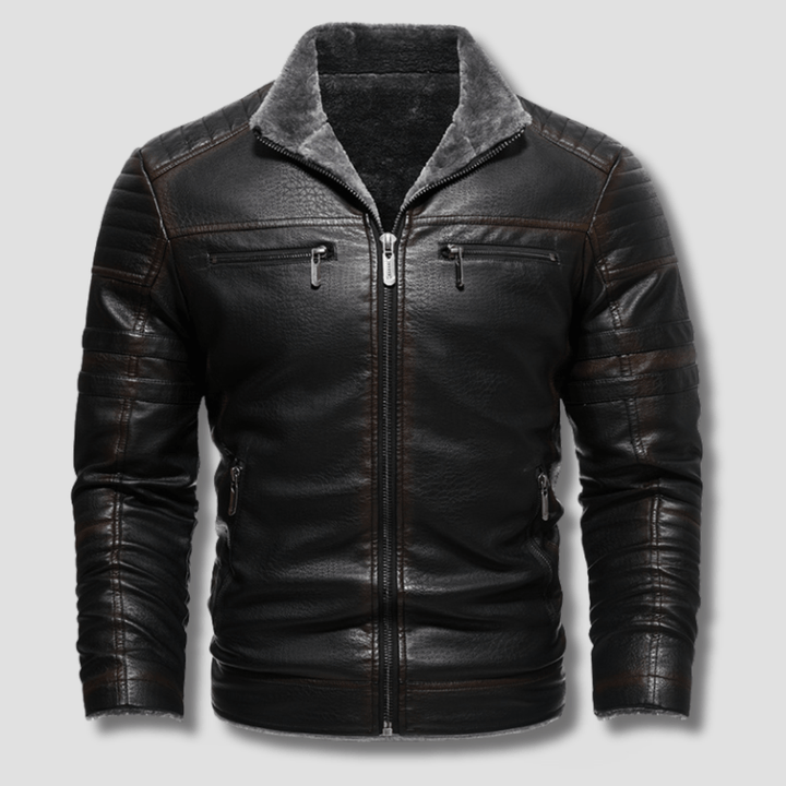 Forge Fleeced Café Racer Moto Jacket - Timeless Crafted