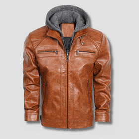 Gridline Hooded Moto Jacket - Timeless Crafted