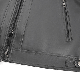 Gridline Hooded Moto Jacket - Timeless Crafted