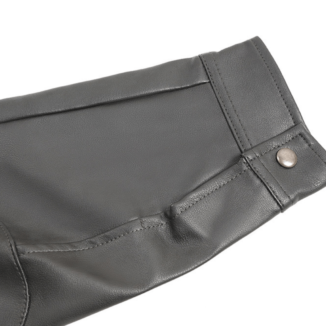 Gridline Hooded Moto Jacket - Timeless Crafted