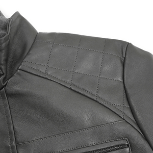 Gridline Hooded Moto Jacket - Timeless Crafted