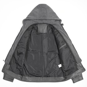 Gridline Hooded Moto Jacket - Timeless Crafted