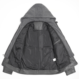 Gridline Hooded Moto Jacket - Timeless Crafted