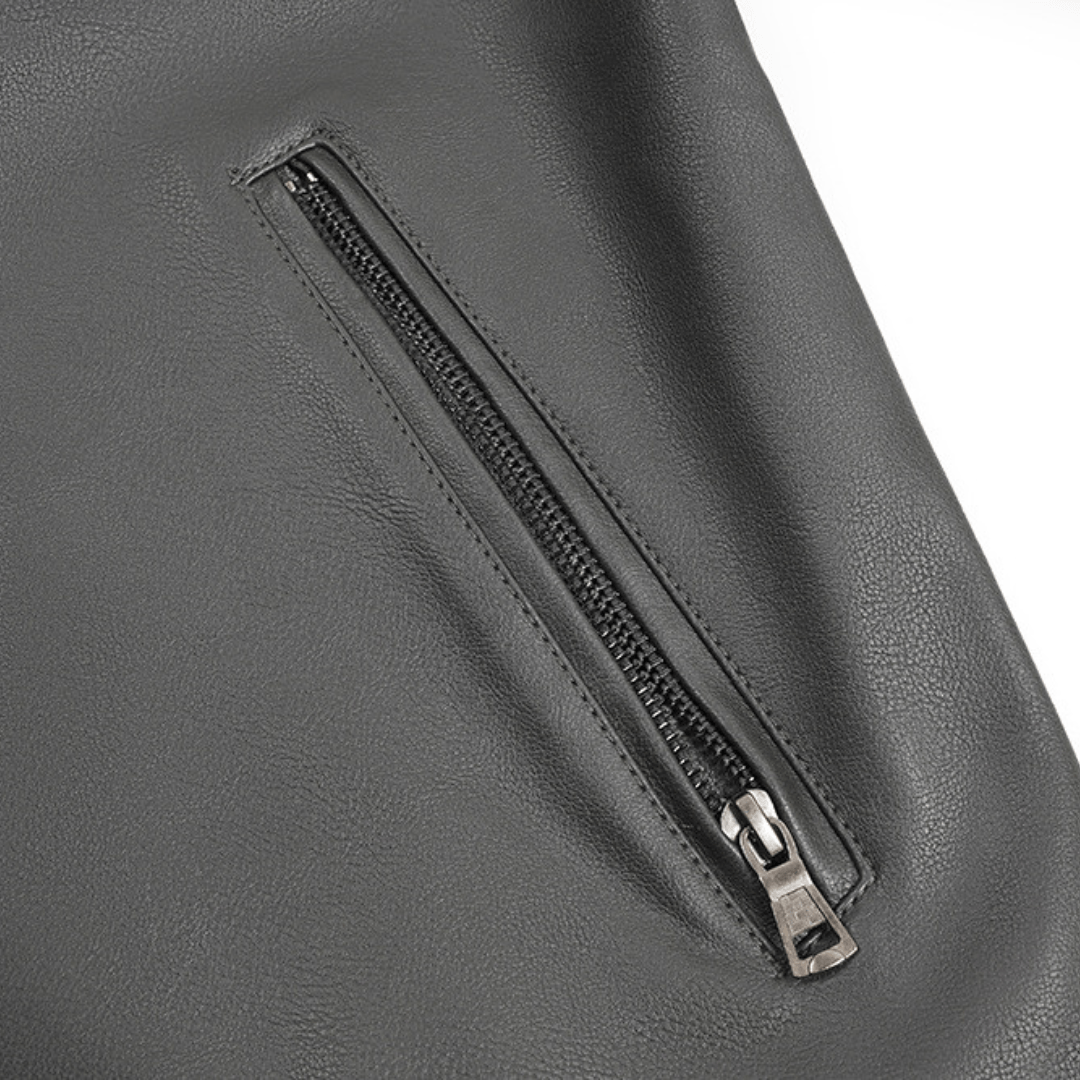 Gridline Hooded Moto Jacket - Timeless Crafted