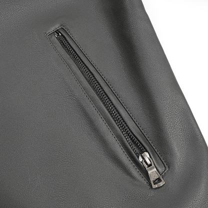 Gridline Hooded Moto Jacket - Timeless Crafted