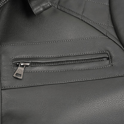 Gridline Hooded Moto Jacket - Timeless Crafted