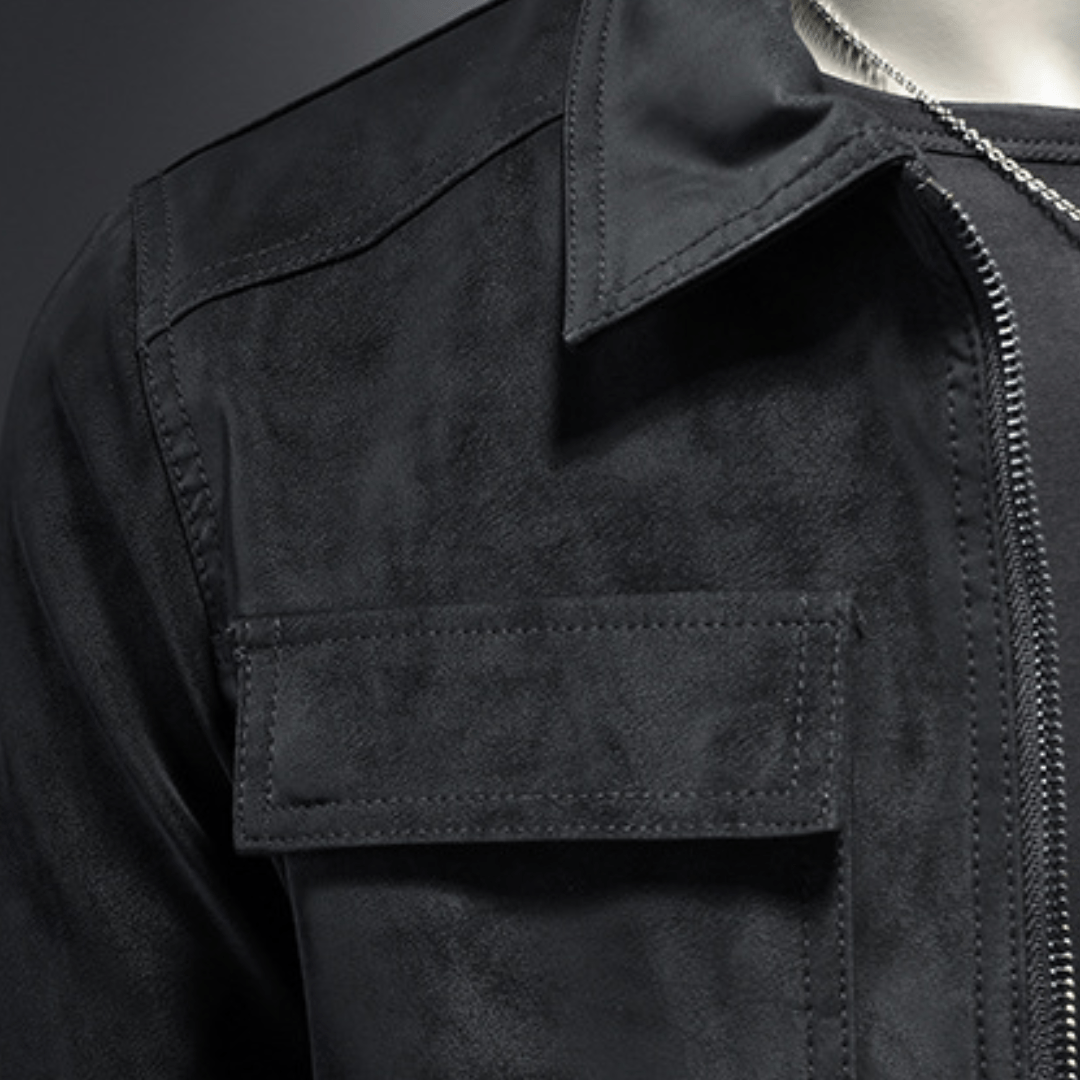 Outpost Faux Suede Utility Pocket Jacket - Timeless Crafted