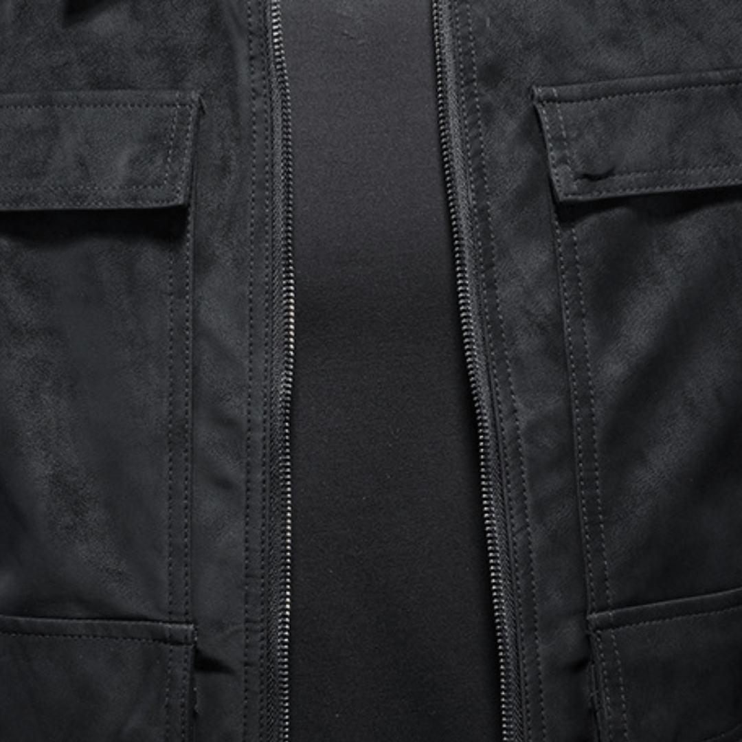 Outpost Faux Suede Utility Pocket Jacket - Timeless Crafted