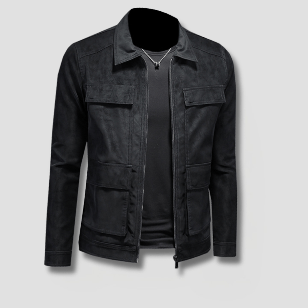 Outpost Faux Suede Utility Pocket Jacket - Timeless Crafted