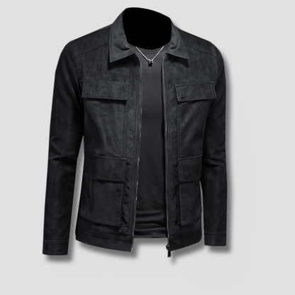Outpost Faux Suede Utility Pocket Jacket - Timeless Crafted