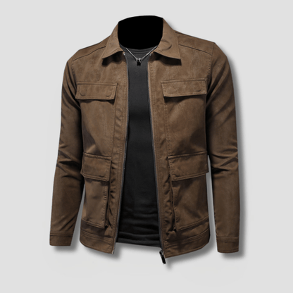 Outpost Faux Suede Utility Pocket Jacket - Timeless Crafted