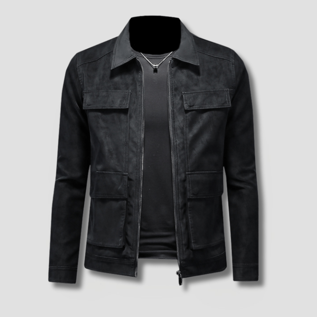 Outpost Faux Suede Utility Pocket Jacket - Timeless Crafted