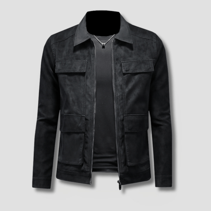 Outpost Faux Suede Utility Pocket Jacket - Timeless Crafted