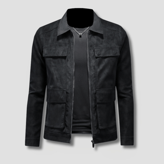 Outpost Faux Suede Utility Pocket Jacket - Timeless Crafted
