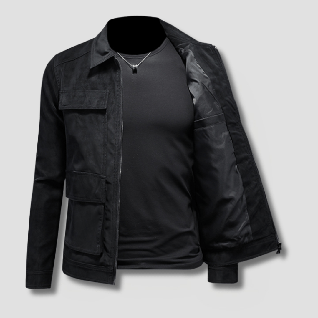 Outpost Faux Suede Utility Pocket Jacket - Timeless Crafted