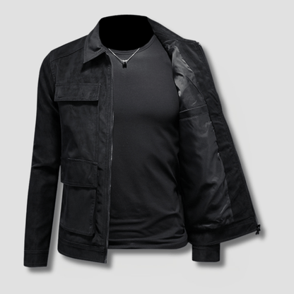 Outpost Faux Suede Utility Pocket Jacket - Timeless Crafted