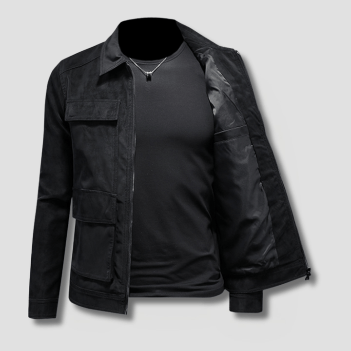 Outpost Faux Suede Utility Pocket Jacket - Timeless Crafted