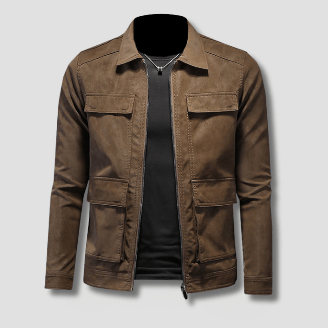 Outpost Faux Suede Utility Pocket Jacket - Timeless Crafted