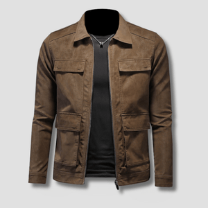Outpost Faux Suede Utility Pocket Jacket - Timeless Crafted