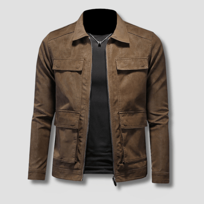Outpost Faux Suede Utility Pocket Jacket - Timeless Crafted