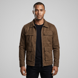 Outpost Faux Suede Utility Pocket Jacket - Timeless Crafted