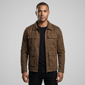 Outpost Faux Suede Utility Pocket Jacket - Timeless Crafted