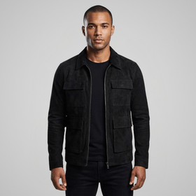 Outpost Faux Suede Utility Pocket Jacket - Timeless Crafted