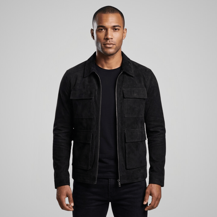 Outpost Faux Suede Utility Pocket Jacket - Timeless Crafted