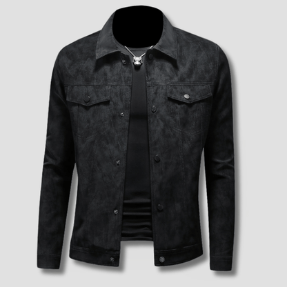 Sable Faux Suede Trucker Jacket - Timeless Crafted