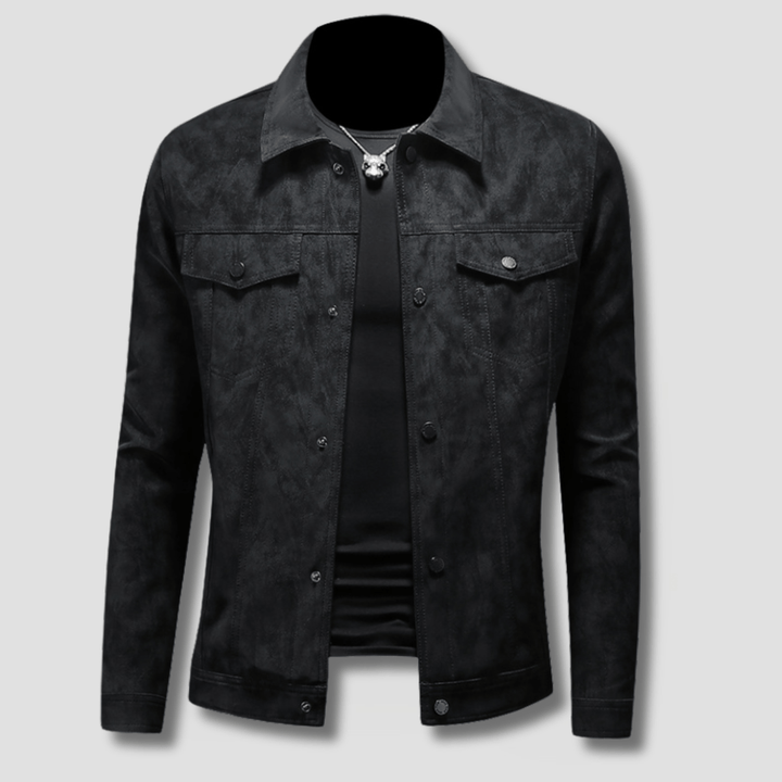 Sable Faux Suede Trucker Jacket - Timeless Crafted