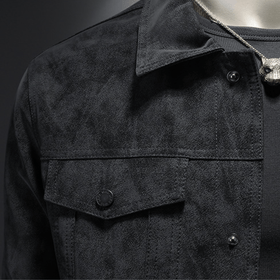 Sable Faux Suede Trucker Jacket - Timeless Crafted