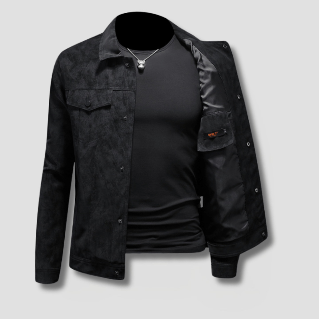 Sable Faux Suede Trucker Jacket - Timeless Crafted